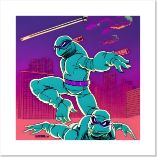 ninja turtles colorful Posters and Art